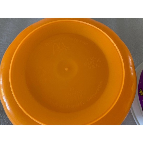 Lot 2 Vintage McDonalds 1999 Halloween Happy Meal Treat Bucket Pail No Lids - Picture 7 of 12